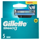 Gillette Lamette Rasoi Uomo Mach3 per Rasoio a 3 Lame, Confezione da 5 Lamette Barba